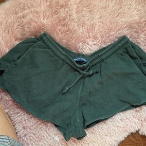 Brandy-melville Women's Green Shorts
